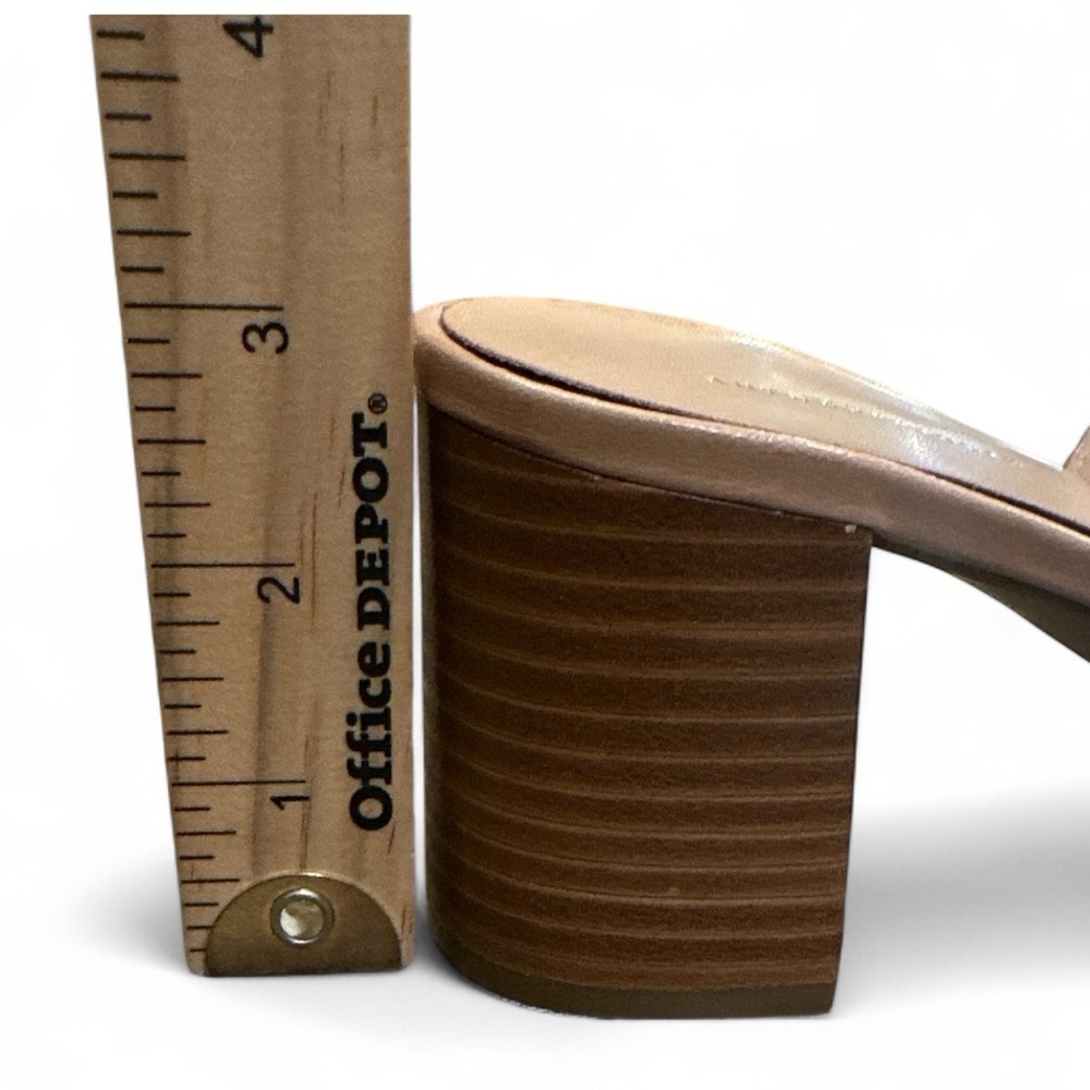 Anthropologie Woven Heeled Mule Size US 10-10.5 EU 41 Neutral Pattern Block Heel - Picture 10 of 15